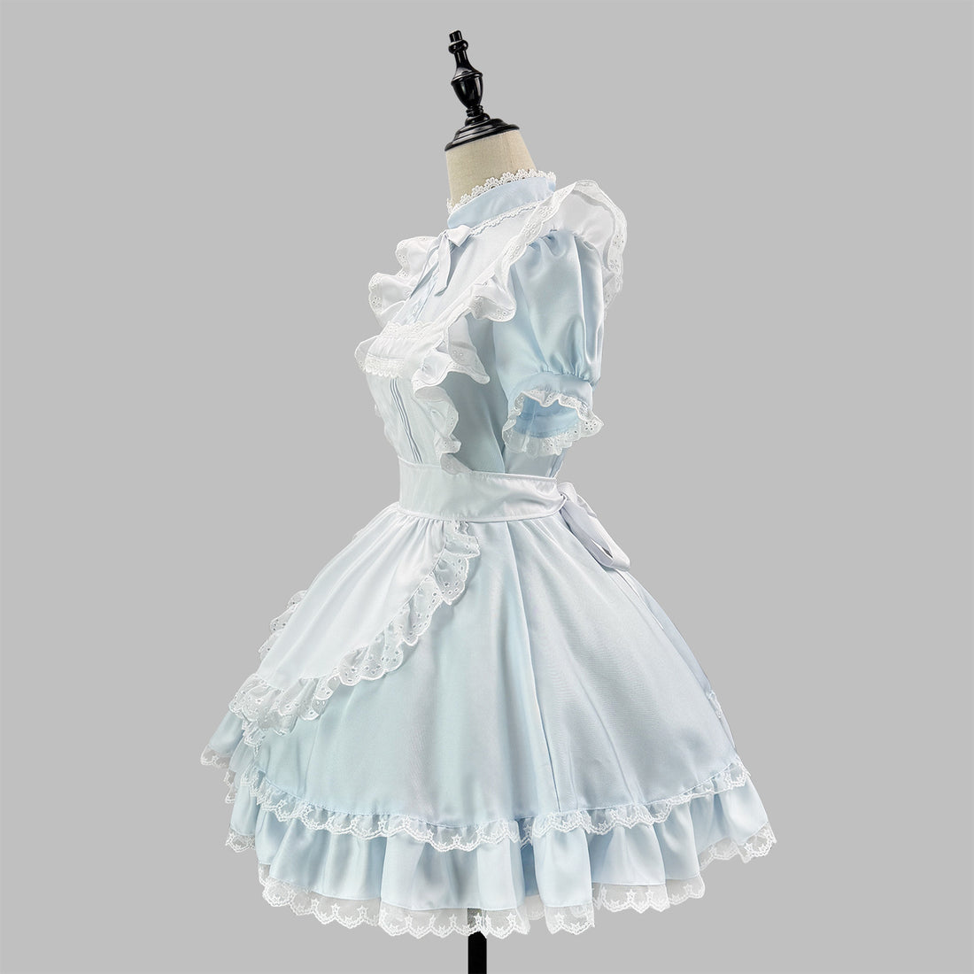 Alice Aqua Blue Lolita Maid Outfit Streamer Cosplay Dress