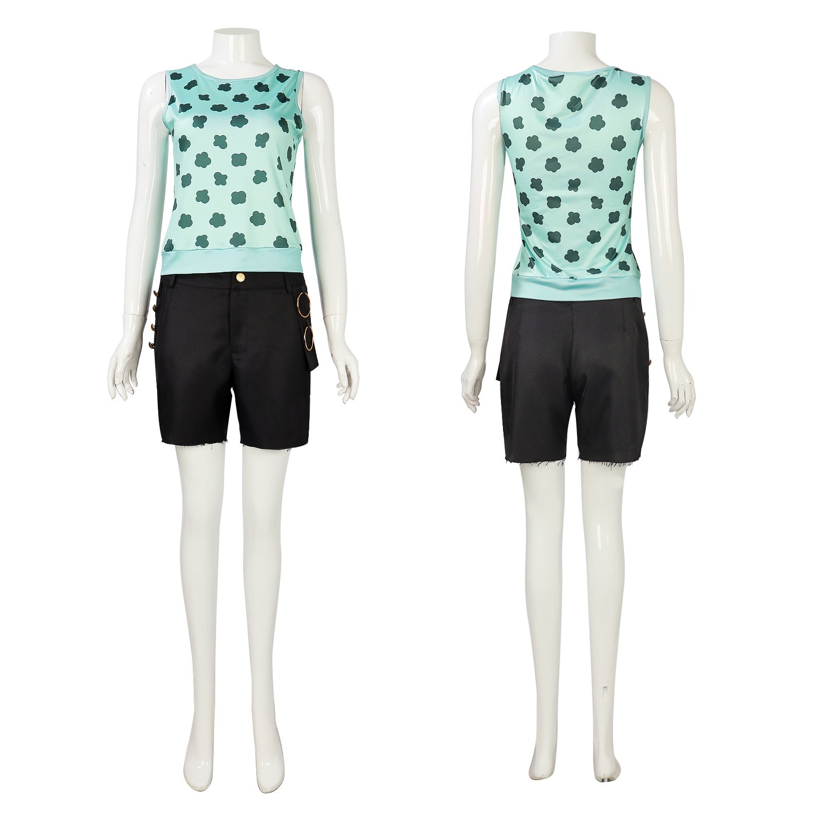Navigation Nami Season 2 Cosplay Blue Tank Top Pants Set One Piece Women Halloween Outfits