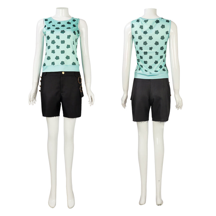 Navigation Nami Season 2 Cosplay Blue Tank Top Pants Set One Piece Women Halloween Outfits