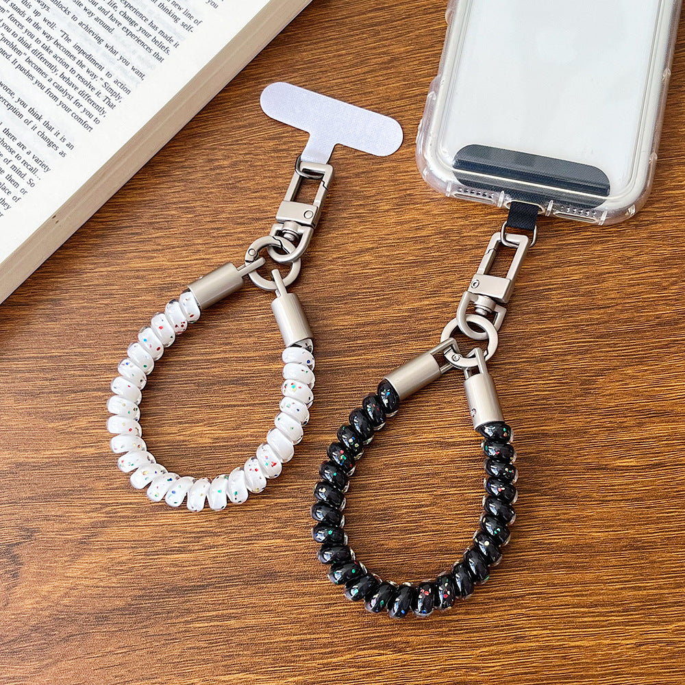 Thick Phone Cord Wrist Phone Strap with Tether Tabs – High Elasticity Wristlet & Hand Lanyard