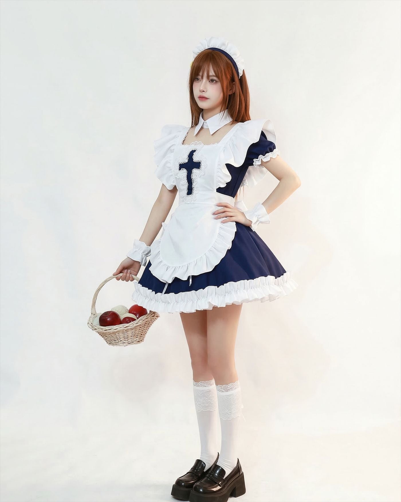 Classic Short Sleeve Lolita Dress Cute Japanese Maid Cosplay