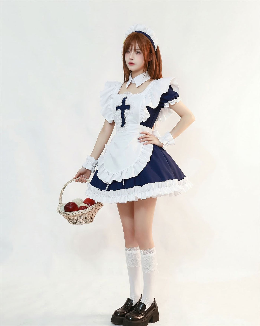 Classic Short Sleeve Lolita Dress Cute Japanese Maid Cosplay