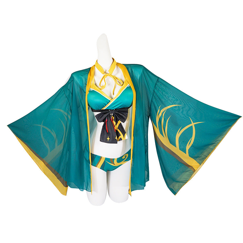 Genshin Impact Gorou Miss Hina Swimsuit Full Set Cosplay Costumes