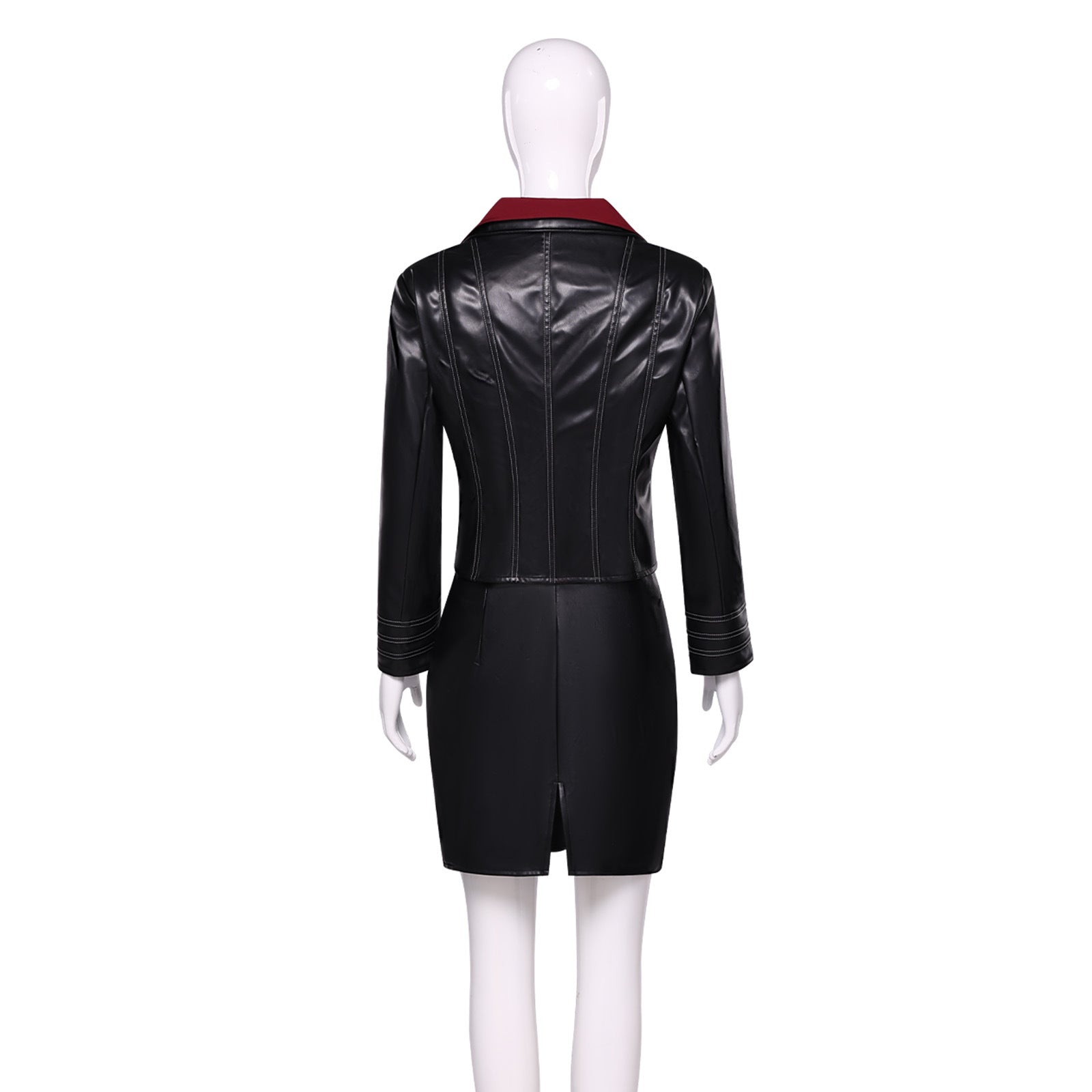 Resident Evil Ada Wong Black Leather Suit Cosplay Costumes Halloween Themed Carnival Outfit