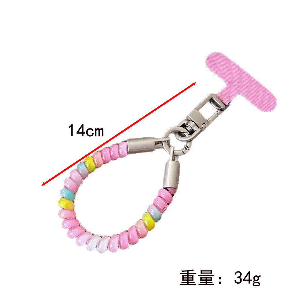 Thick Phone Cord Wrist Phone Strap with Tether Tabs – High Elasticity Wristlet & Hand Lanyard