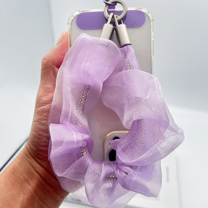 Brilliant Organza Wrist Phone Strap with Tether Tabs – Colon-shaped Wristlet & Hand Lanyard