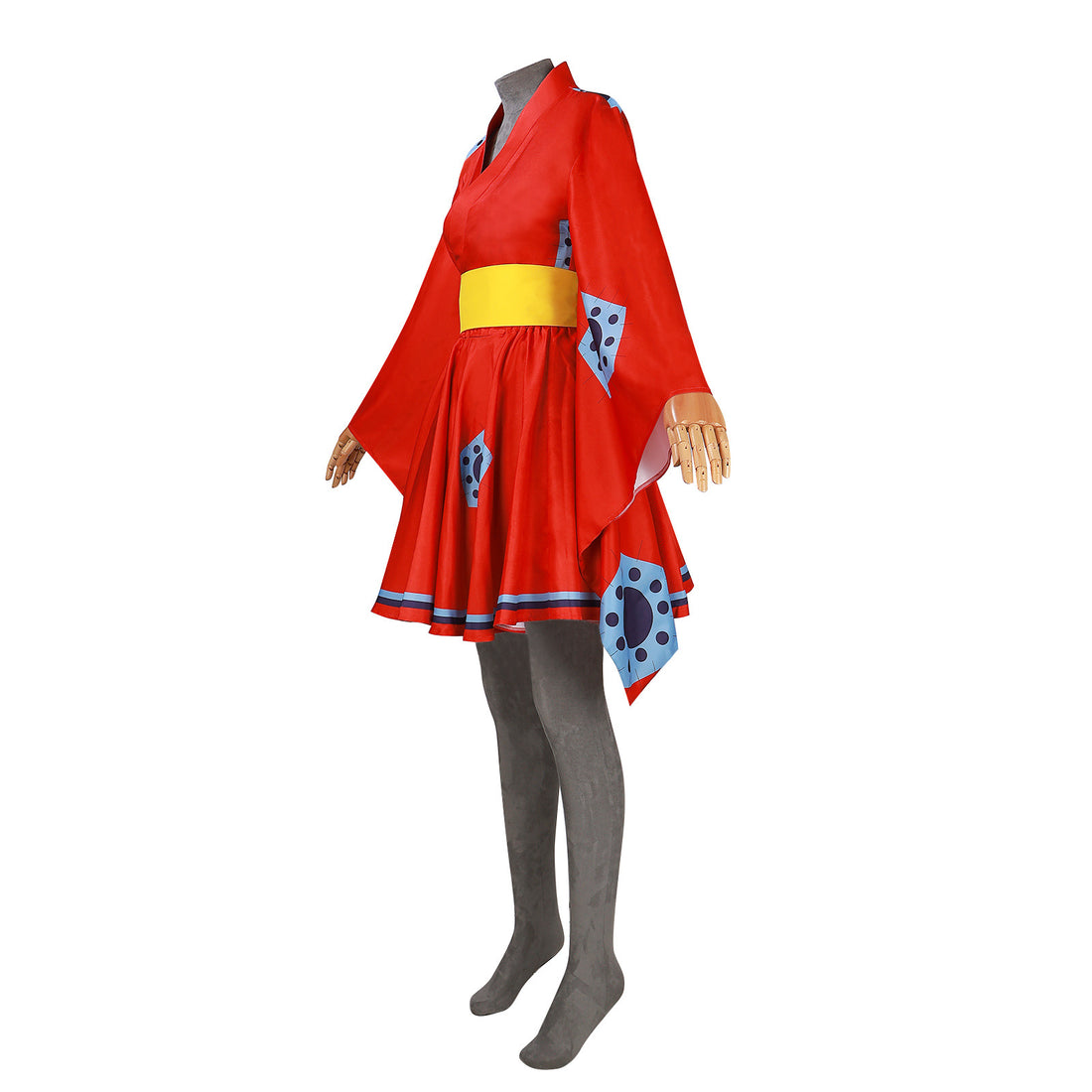 Navigation Monkey D. Luffy Genderbend Cosplay Costume Female One Piece Red Kimono Dress