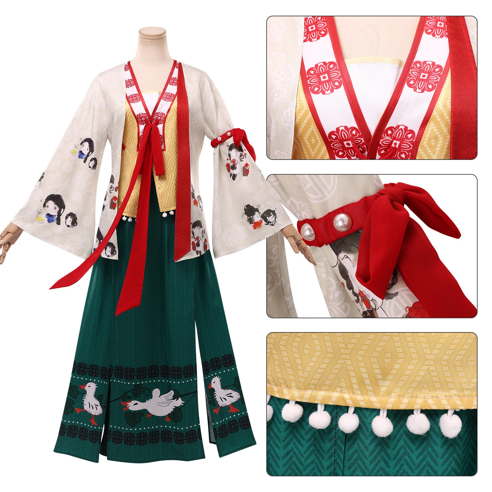 Game Where Winds Meet Wanderer's Garment Cosplay Costumes Women's Traditional Themed Outfit