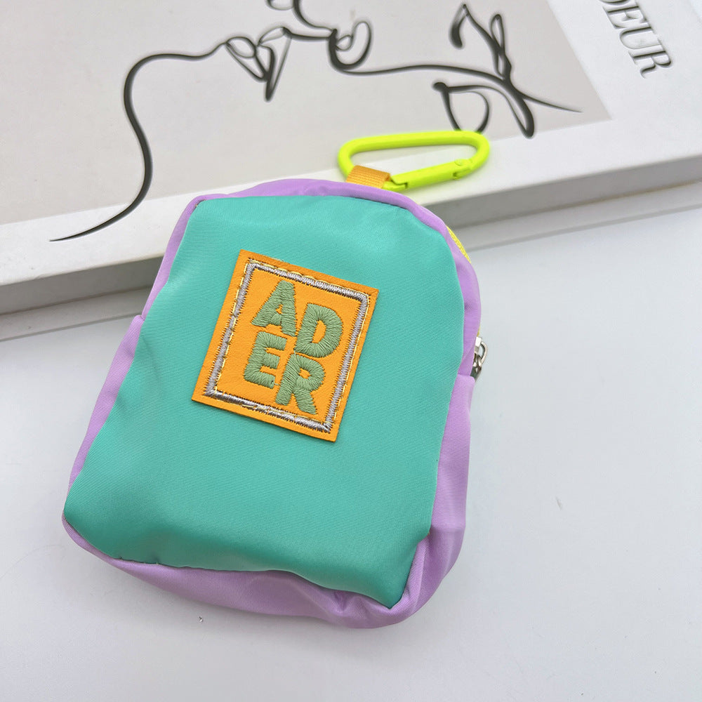 Cute Bear Mini Coin Purse Headphone Bag with Carabiner – Printed Mini Bag Phone Accessory