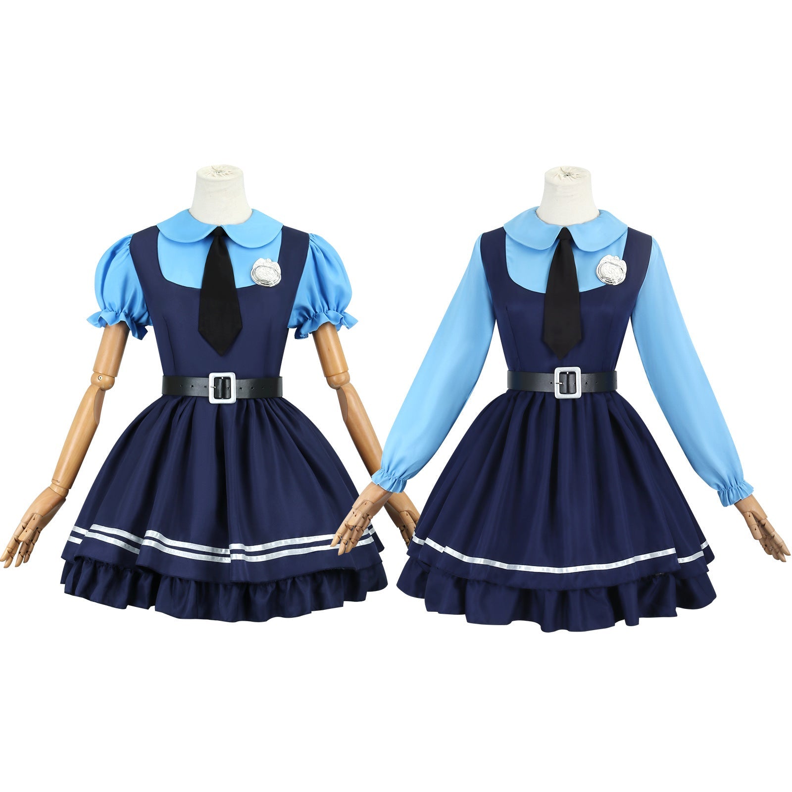 Zoo Judy Hopps Long and Short Sleeves Police Uniform Cosplay Costumes