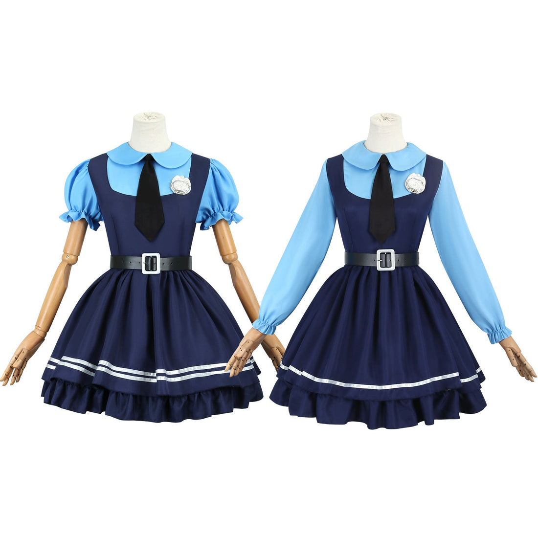 Zoo Judy Hopps Long and Short Sleeves Police Uniform Cosplay Costumes