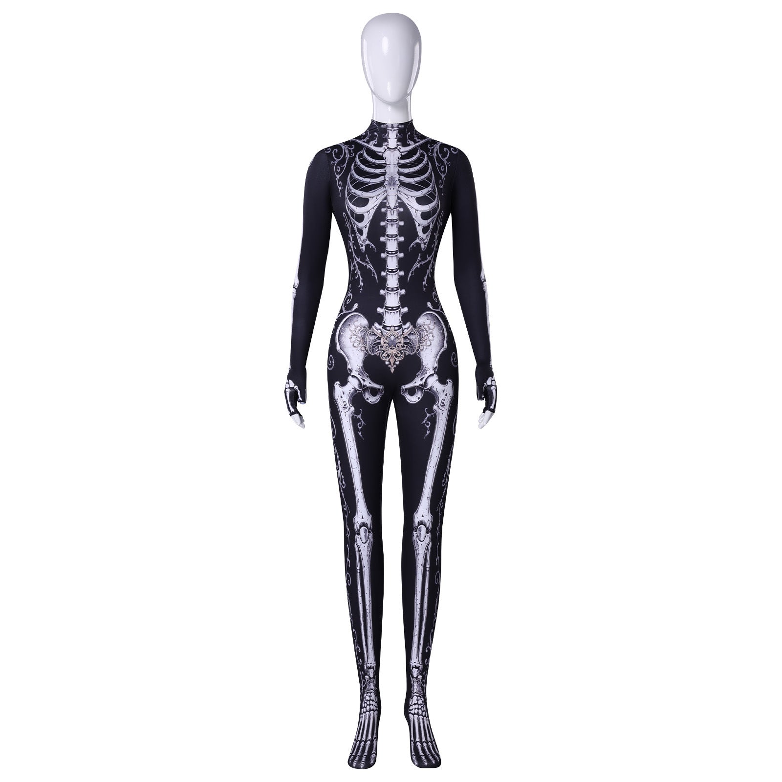 Halloween Skeleton Bodysuit Cosplay Costumes Women's Jumpsuit Themed Party Outfit