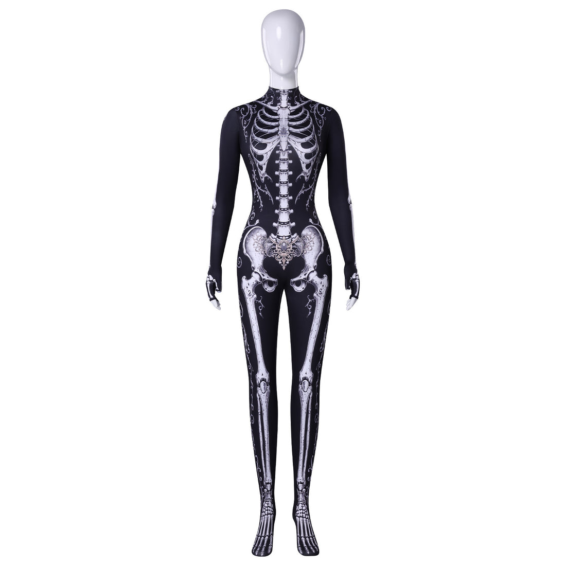 Halloween Skeleton Bodysuit Cosplay Costumes Women's Jumpsuit Themed Party Outfit