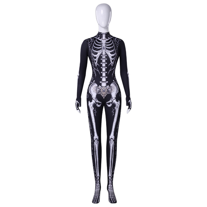 Halloween Skeleton Bodysuit Cosplay Costumes Women's Jumpsuit Themed Party Outfit