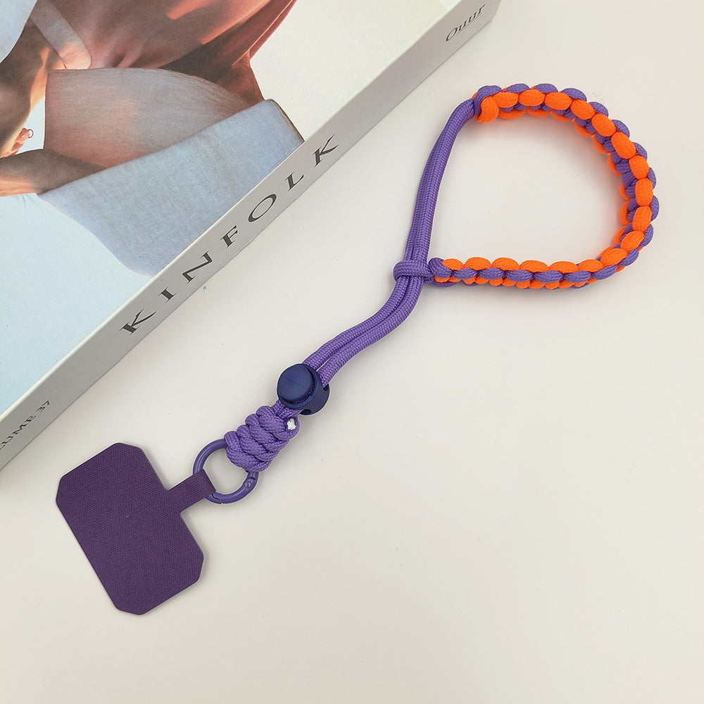 Multicolor Adjustable Wrist Phone Strap with Tether Tabs – Hand Woven Wristlet & Hand Lanyard