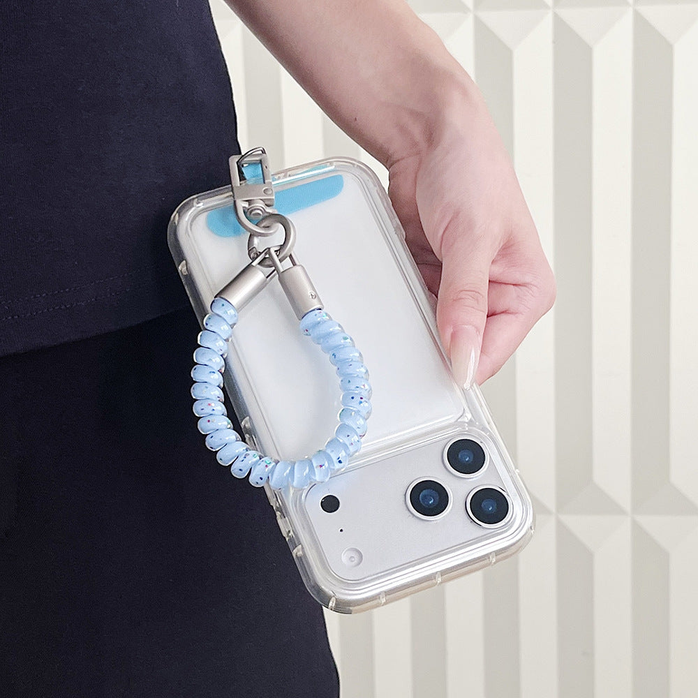 Thick Phone Cord Wrist Phone Strap with Tether Tabs – High Elasticity Wristlet & Hand Lanyard