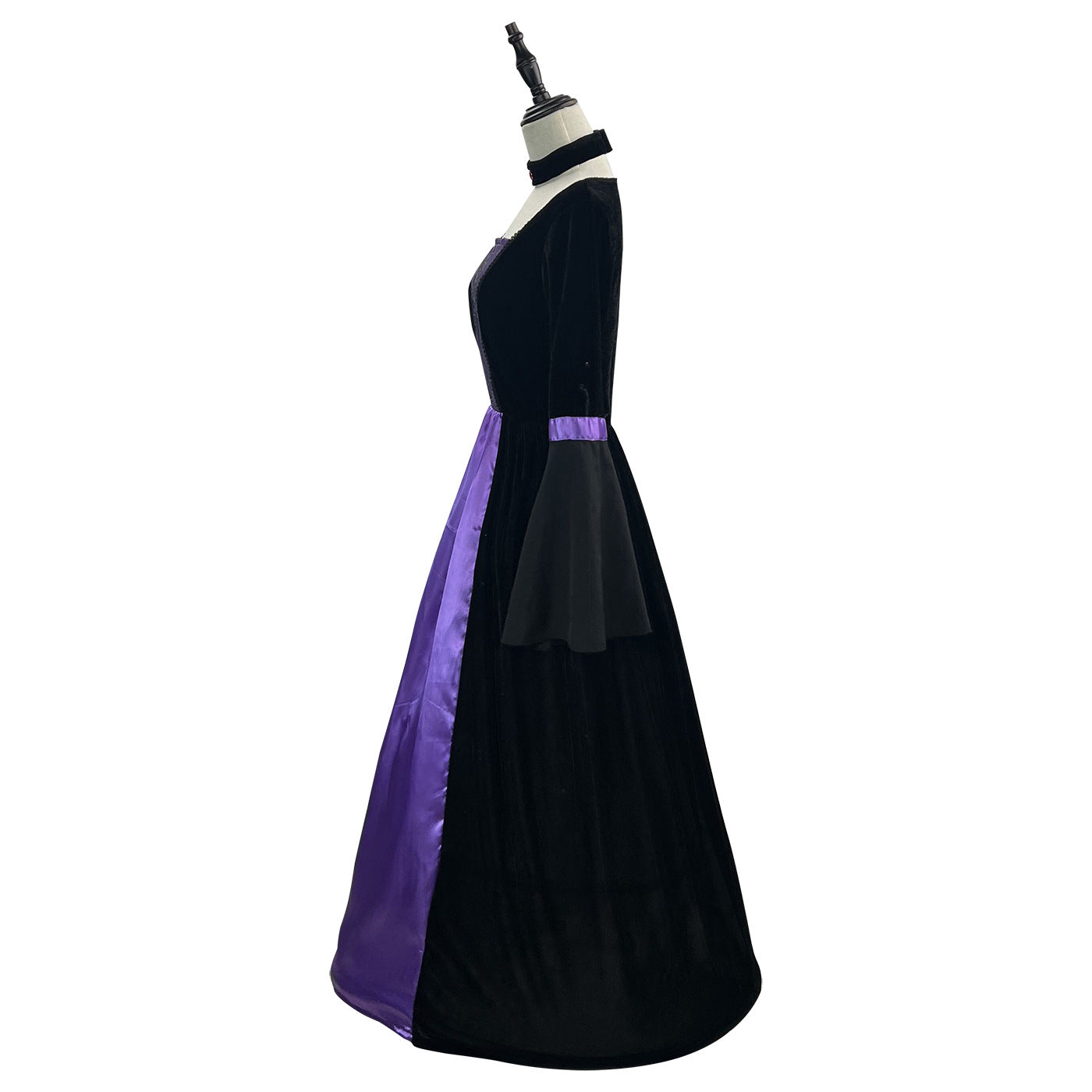 Women's Retro Witch Costume Long Dress Halloween Masquerade Cosplay Costumes