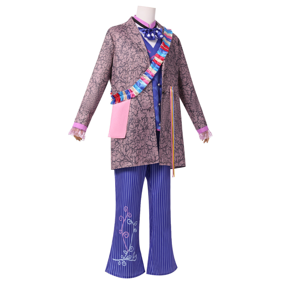 Men's Alice Style Mad Hatter Fancy Suit Cosplay Costume for Halloween Parties