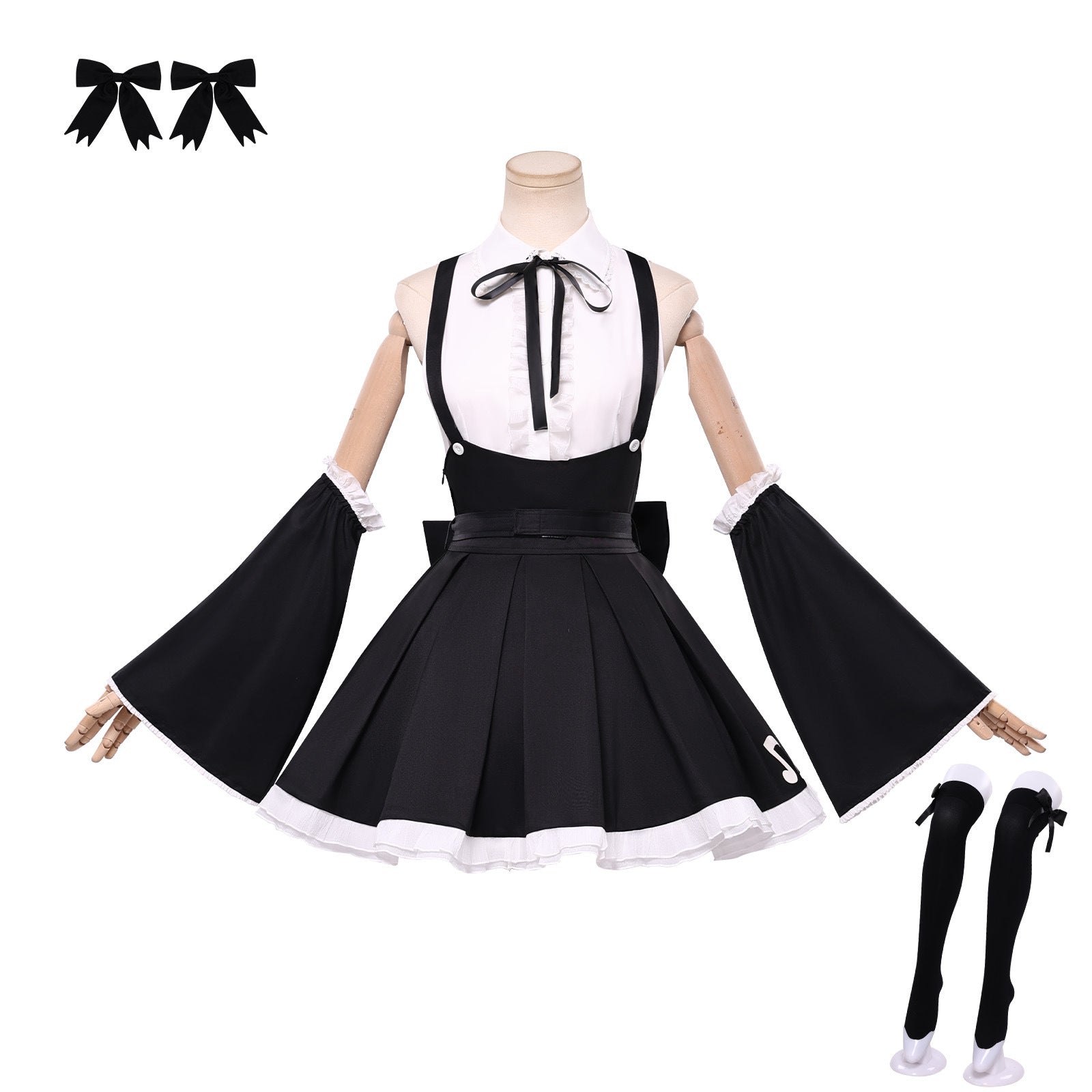 Project Songstress Live Streaming Show Cosplay Costumes HIgh School Gothic Girl Uniform Outfit
