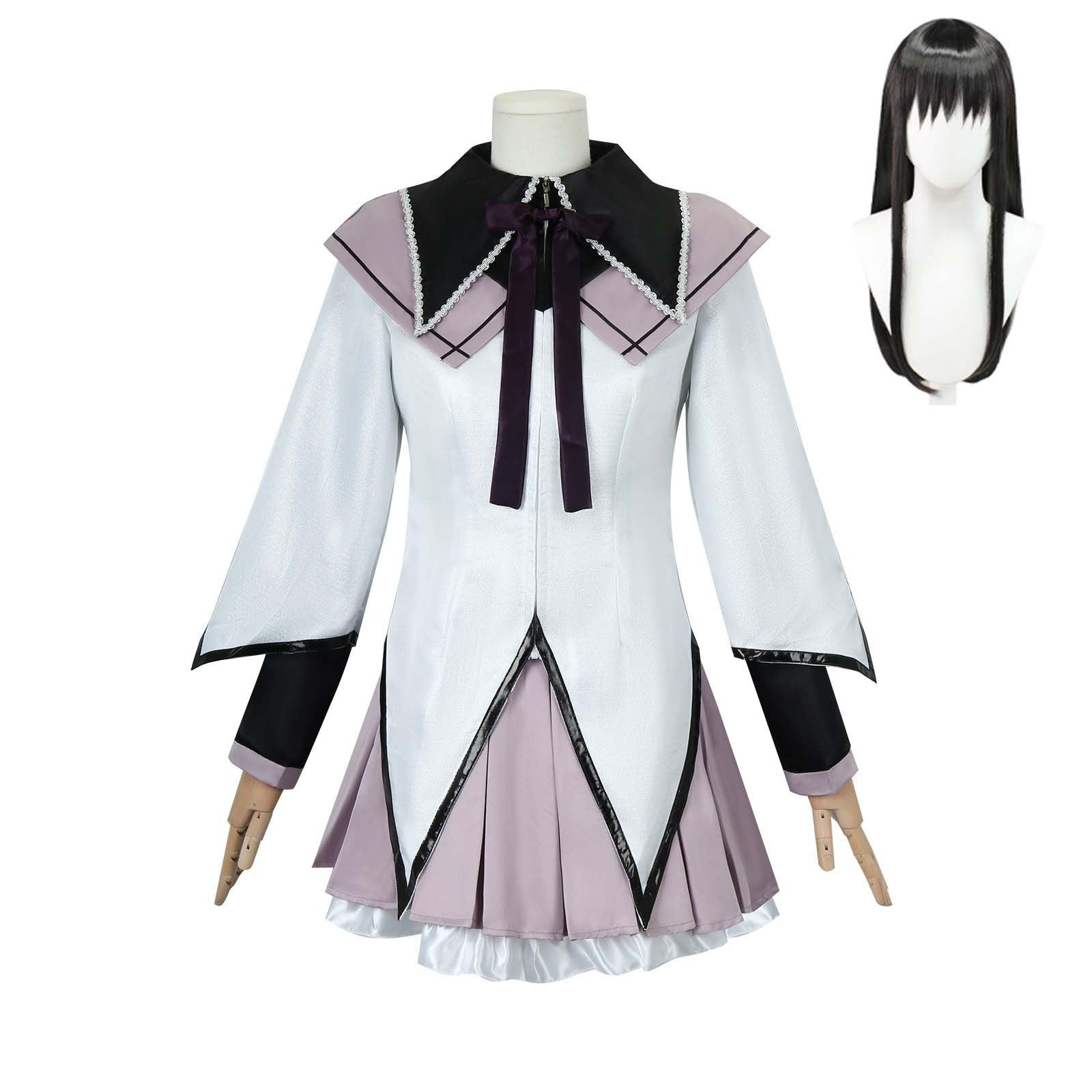 Puella Magi Madoka Magica Akemi Homura Combat Suit Cosplay Costumes