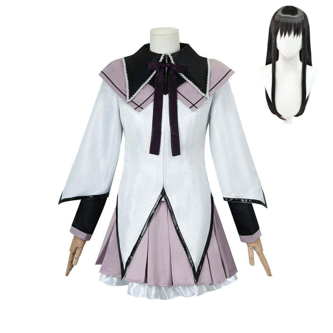 Puella Magi Madoka Magica Akemi Homura Combat Suit Cosplay Costumes