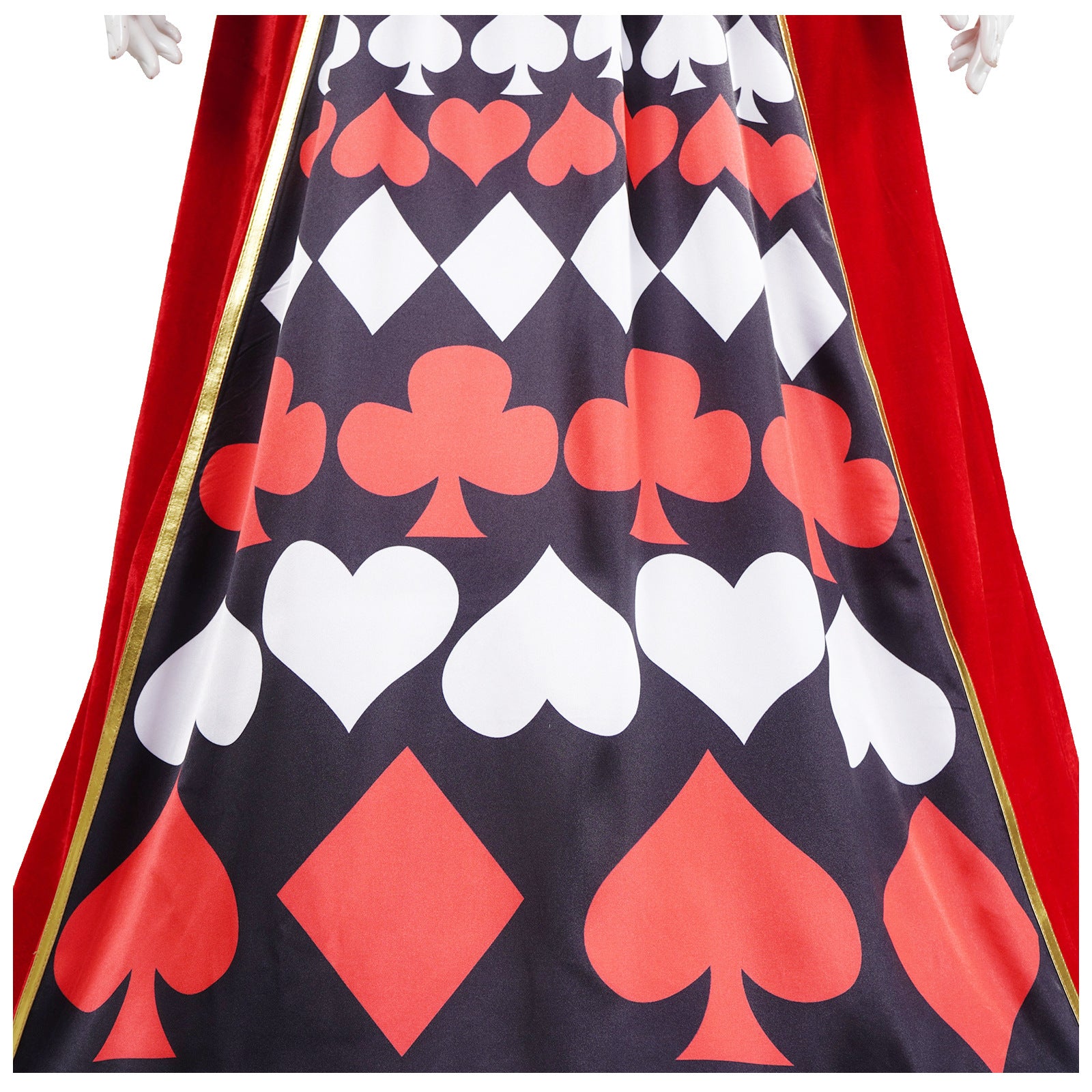 Deluxe Women's Queen of Hearts Costume - Alice Cosplay Royal Dress for Halloween
