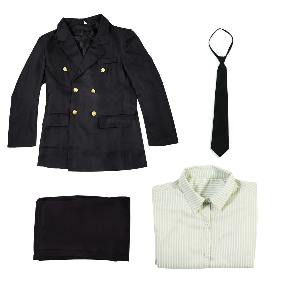 Navigation Vinsmoke Sanji Cosplay Costume - Wano Country Arc One Piece Black Suit