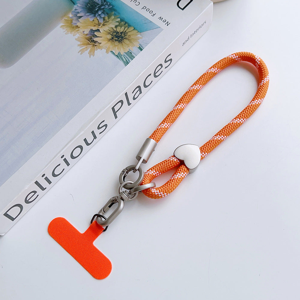 Heart Clasp Rotatable Wrist Phone Strap with Tether Tabs – Thick Wristlet & Hand Lanyard
