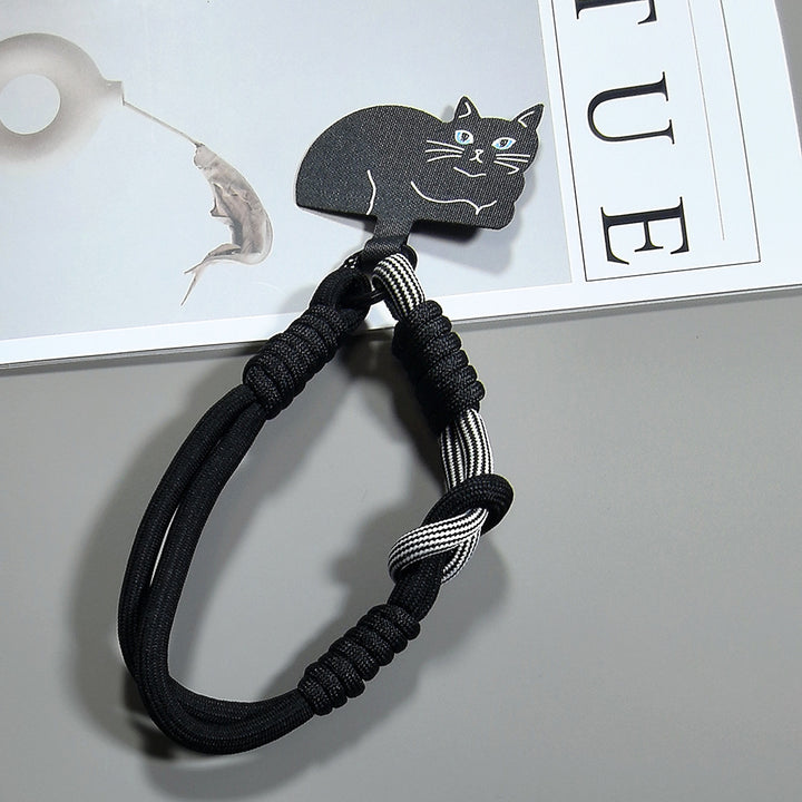 Multicolor Wrist Phone Strap with Cat Tether Tabs – Hand Woven Wrapped Wristlet & Hand Lanyard