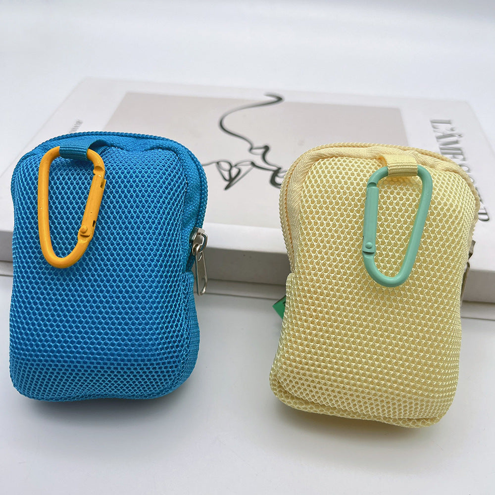 Mini Coin Purse Headphone Bag with Carabiner – Multifunctional Portable Bag Phone Accessory