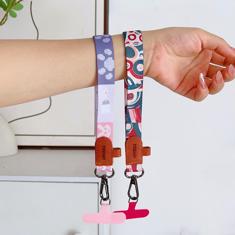 Rustic-style Webbing Wrist Phone Strap with Tether Tabs – Key Chain Wristlet & Hand Lanyard