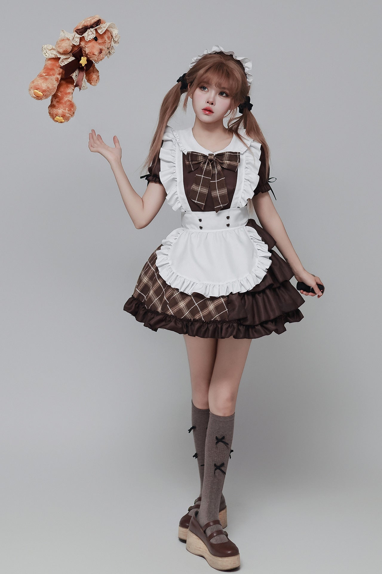 Detective Song Maid Outfit Cosplay Streamers Plus-Size Costume