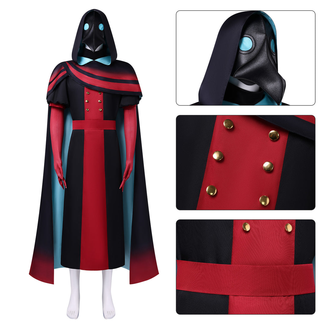 The Freak Circus Doctor Joker Cosplay Costumes Halloween Clown Carnival Party Outfit