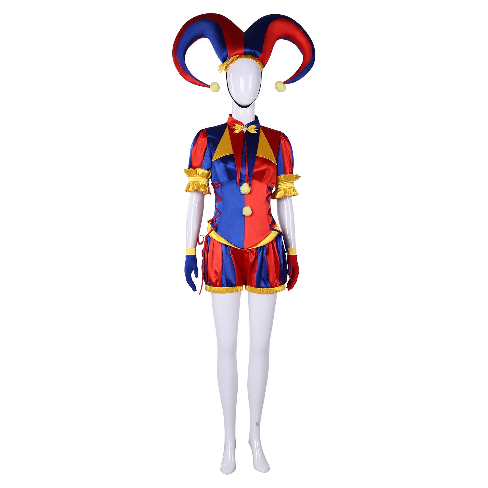 The Amazing Digital Circus Jester Pomni Joker Cosplay Costumes Halloween Party Clown Outfit