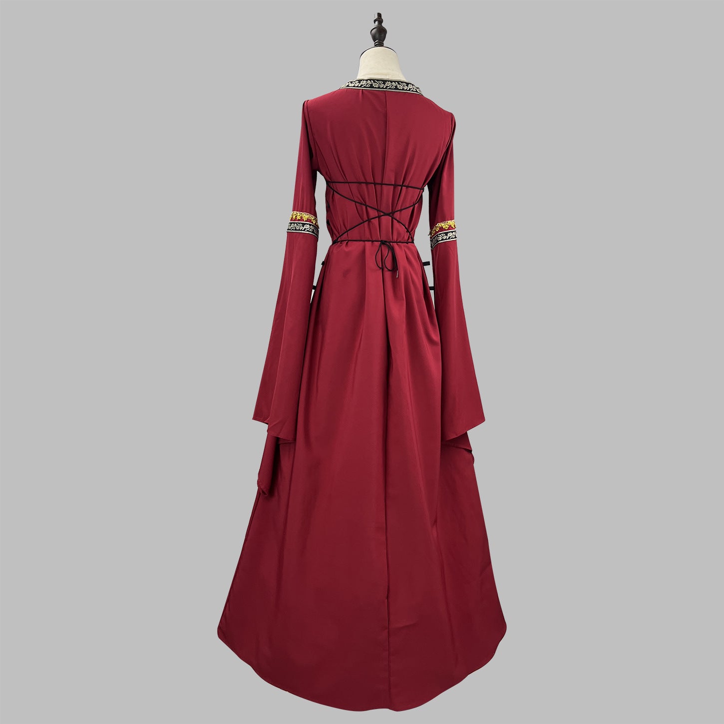 Women's Victorian Court Dress - Long Flare Sleeve Halloween Retro Masquerade Cosplay Costume
