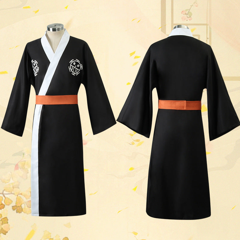 Anime Navigation Trafalgar D. Water Law Kimono One Piece Cosplay Costumes