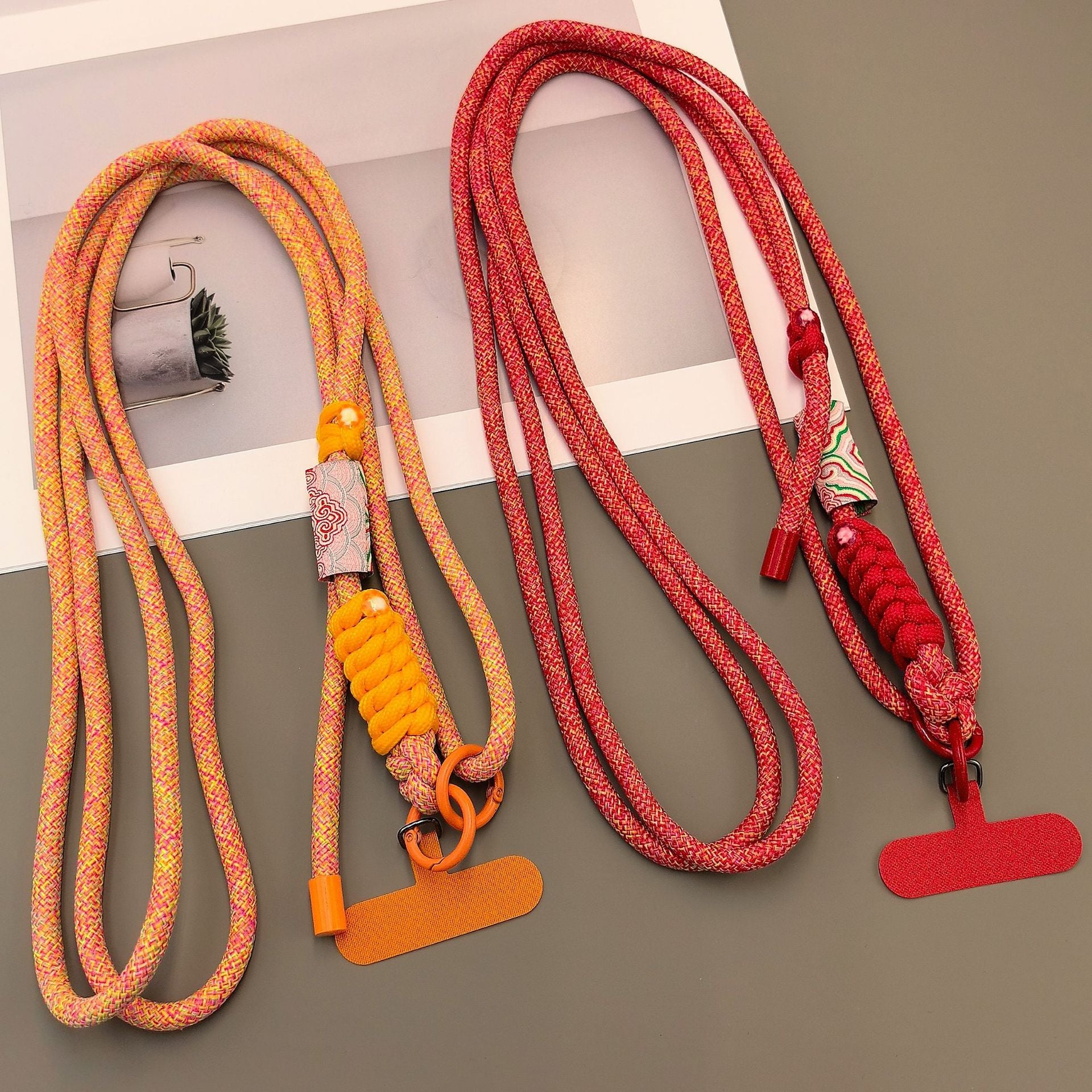 Multicolor Adjustable Crossbody Neck Phone Lanyard Long Strap with Tether Tabs Phone Charm