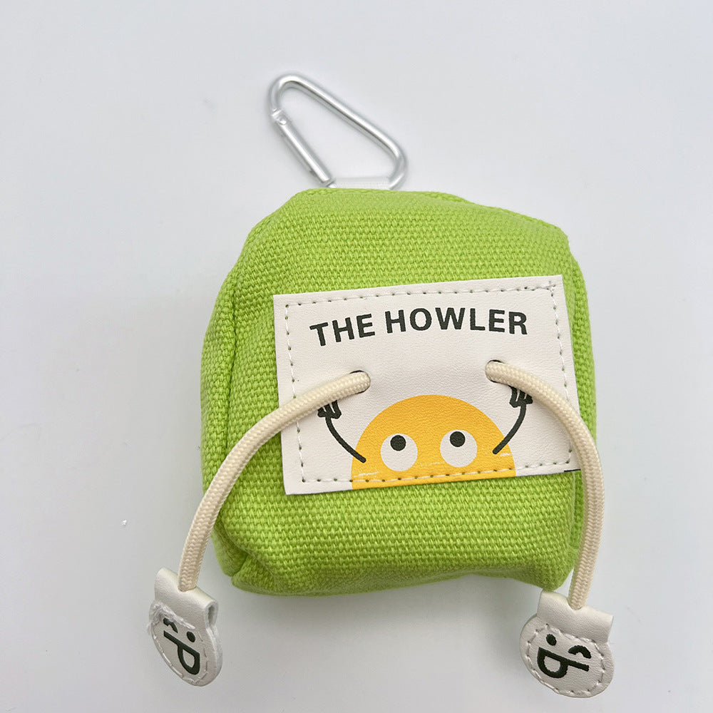 Cute Bear Mini Coin Purse Headphone Bag with Carabiner – Printed Mini Bag Phone Accessory