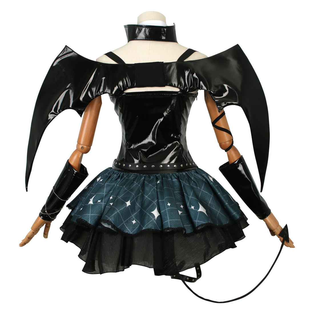 Virtual Idol Crossover Raccoon Lolita Little Devil Dress Outfit Fullset Cosplay Costume