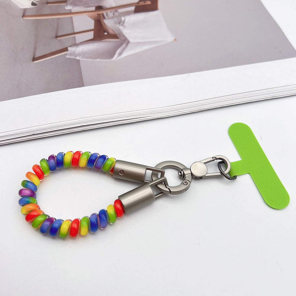 TPU Phone Cord Wrist Phone Strap with Tether Tabs – Elasticity Short Wristlet & Hand Lanyard
