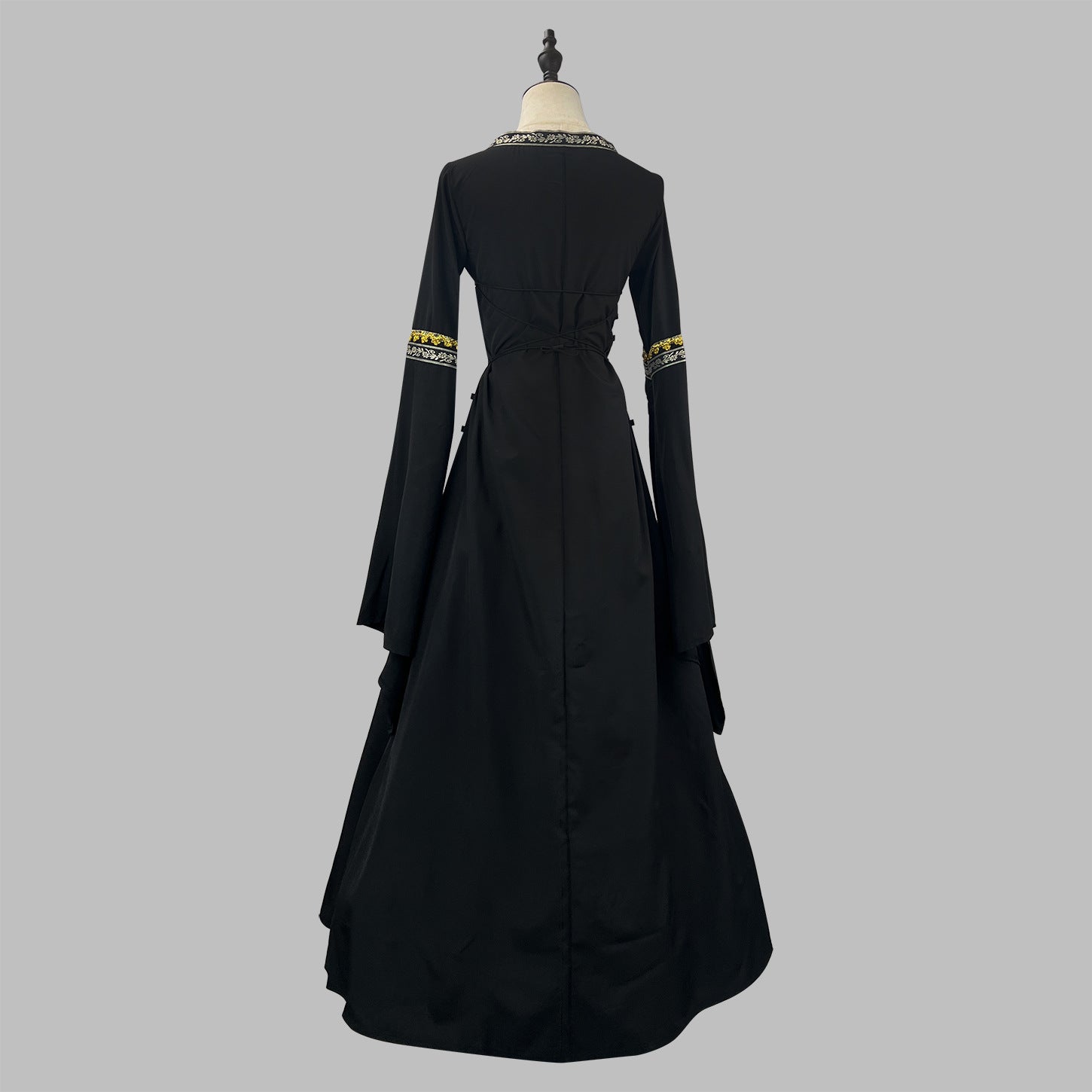 Women's Victorian Court Dress - Long Flare Sleeve Halloween Retro Masquerade Cosplay Costume