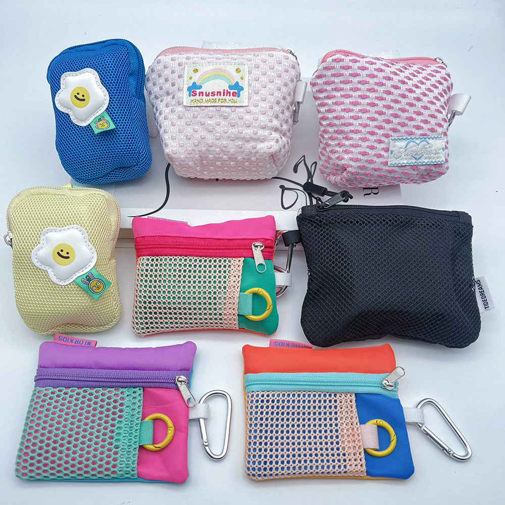 Mini Coin Purse Headphone Bag with Carabiner – Multifunctional Portable Bag Phone Accessory