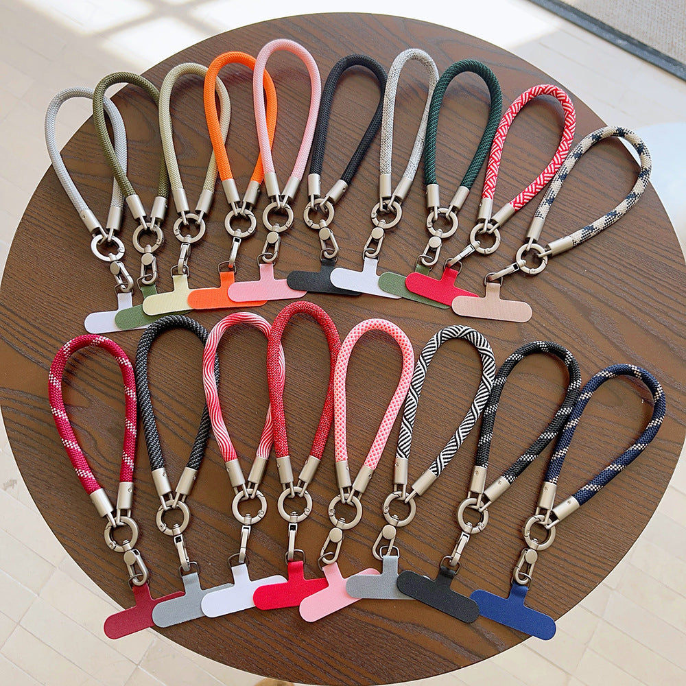 Classic Multicolor Rotatable Wrist Phone Strap with Tether Tabs – 8MM Wristlet & Hand Lanyard