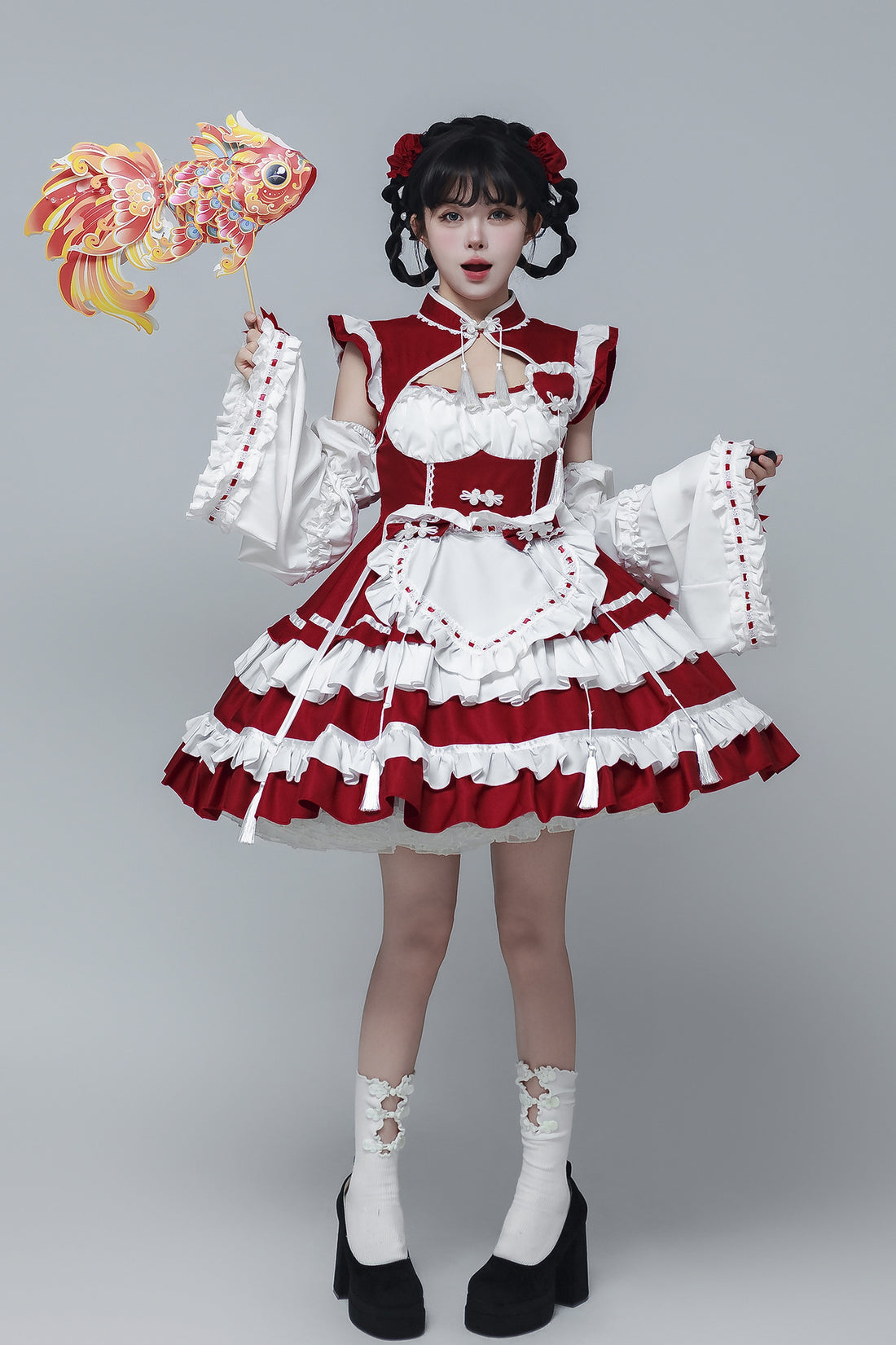 Chinese Maid Outfit New Style Qipao Lolita Cosplay Dress