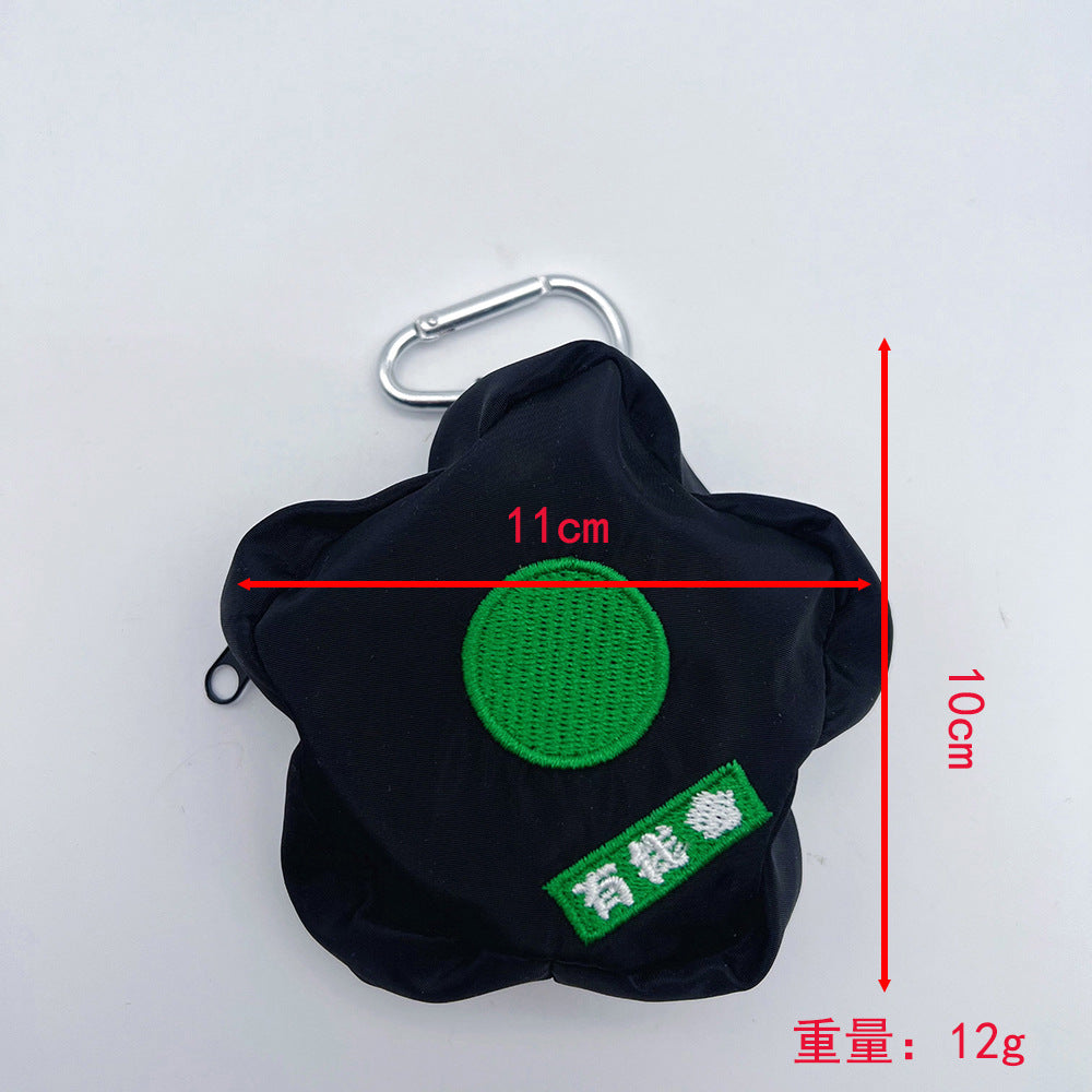 Star Mini Coin Purse Headphone Bag with Carabiner – Embroidered Mini Bag Phone Accessory