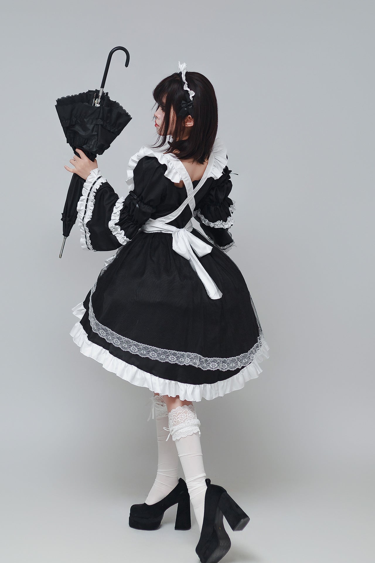 Otaku Dance Streamer Plus Size Maid Outfit Lolita Dress Costume