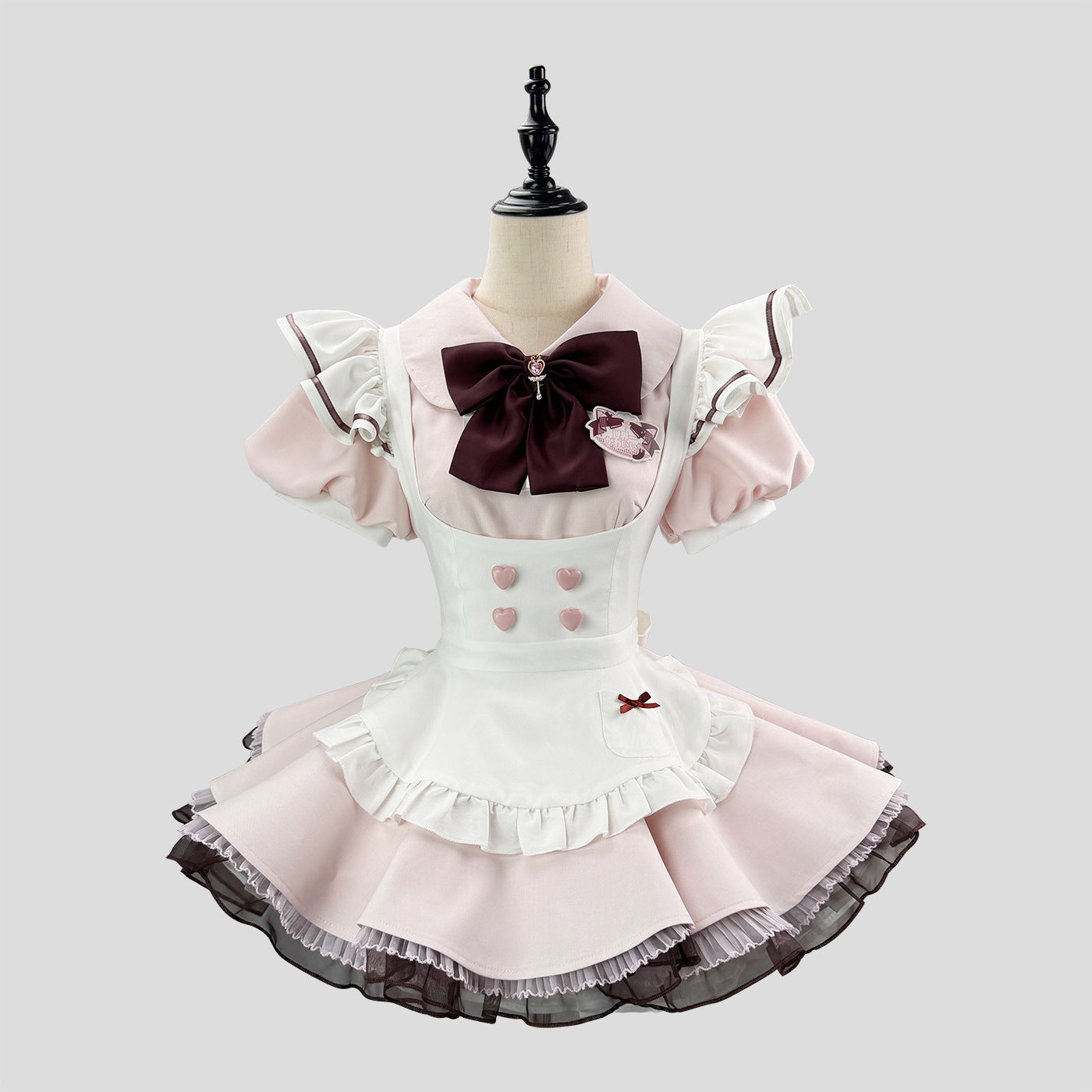 Japanese Sweet Lolita Maid Cosplay Dress Puff Sleeve Dress