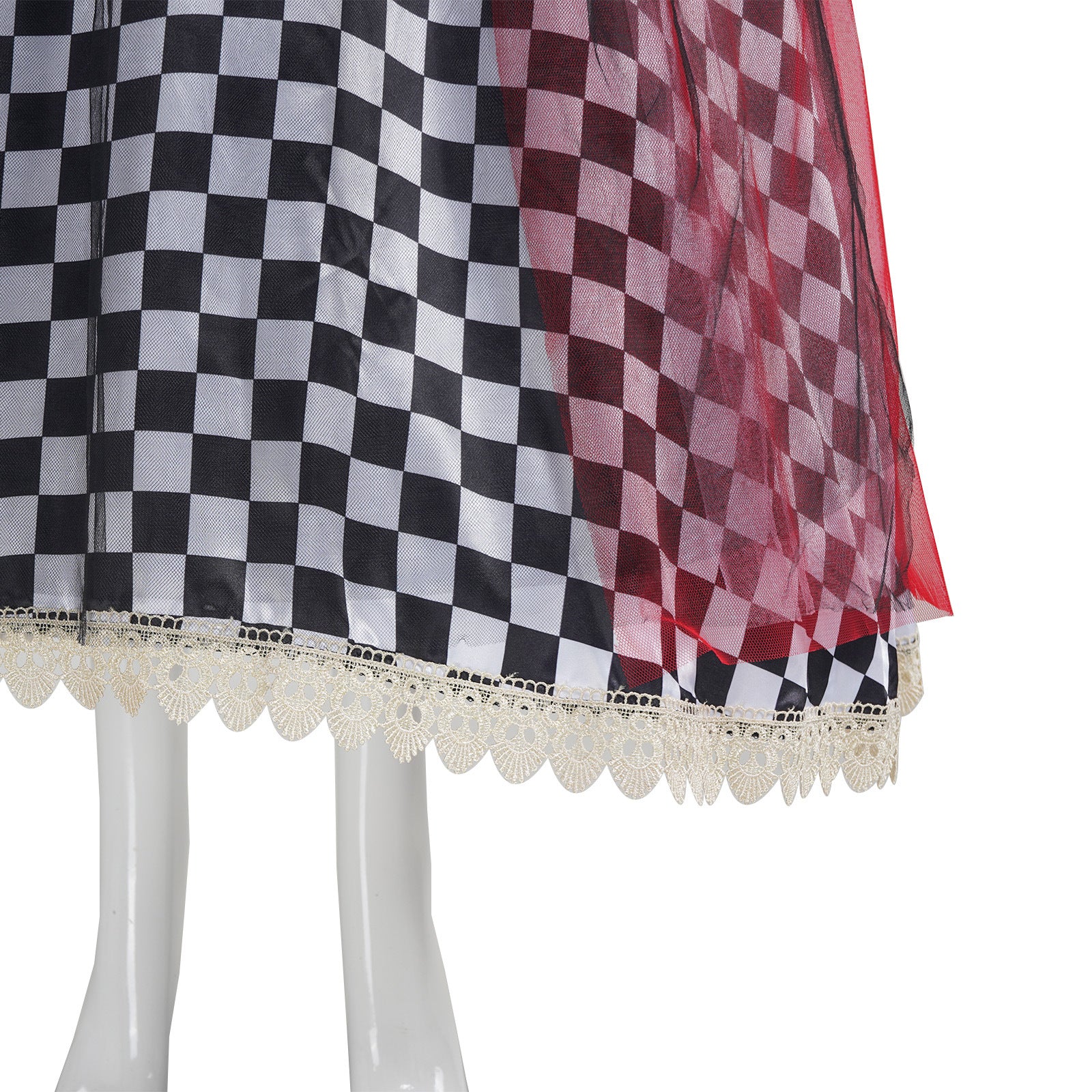 Women's Queen of Hearts Costume - Alice Style Evil Red Queen Halloween Cosplay Dress