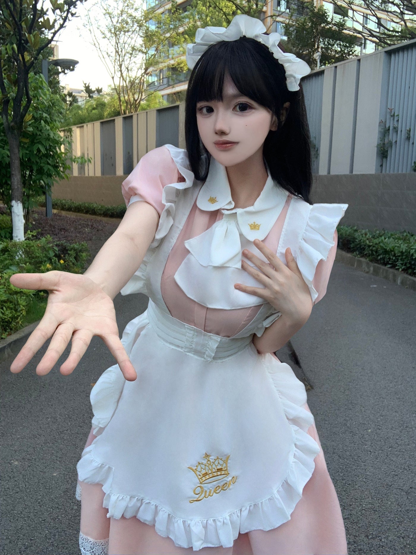 British Queen Maid Outfit Long Dress Lolita Cosplay Costume