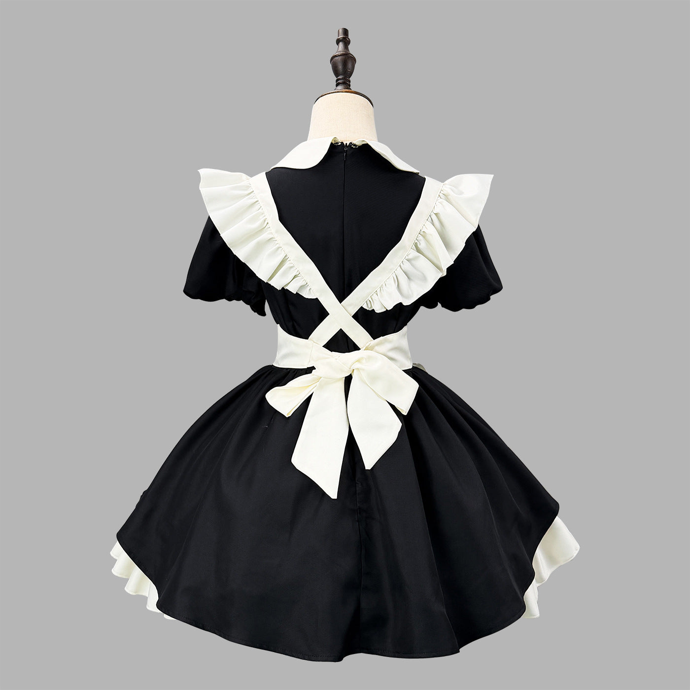 Inverted Pleat Ruffle Maid Outfit Classic Cosplay Lolita Dress